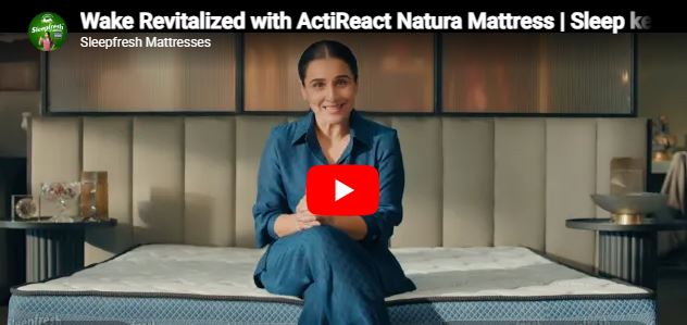 Wake Revitalized with ActiReact Natura Mattress | Sleep ke Liye Sirf Sleepfresh